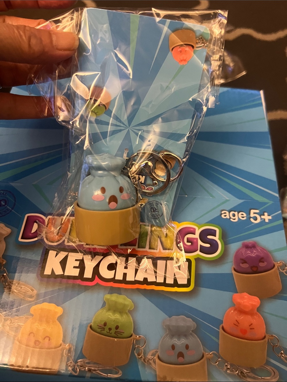 Blue Dumplings Keychain for Kids - Cute Toy Bag Charm